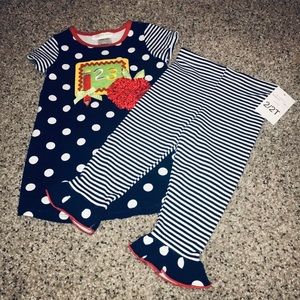 NWT Bonnie Jean School Days outfit~ 2T